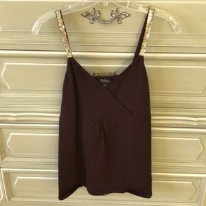 Michelle Antonelli brown cami with gold accents